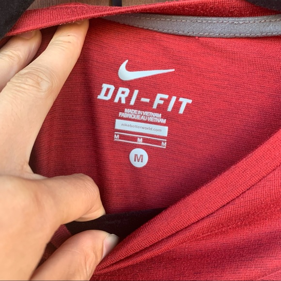 Nike Red Oklahoma University Dri-Fit Short Sleeve Tee Size Medium - Picture 3 of 4